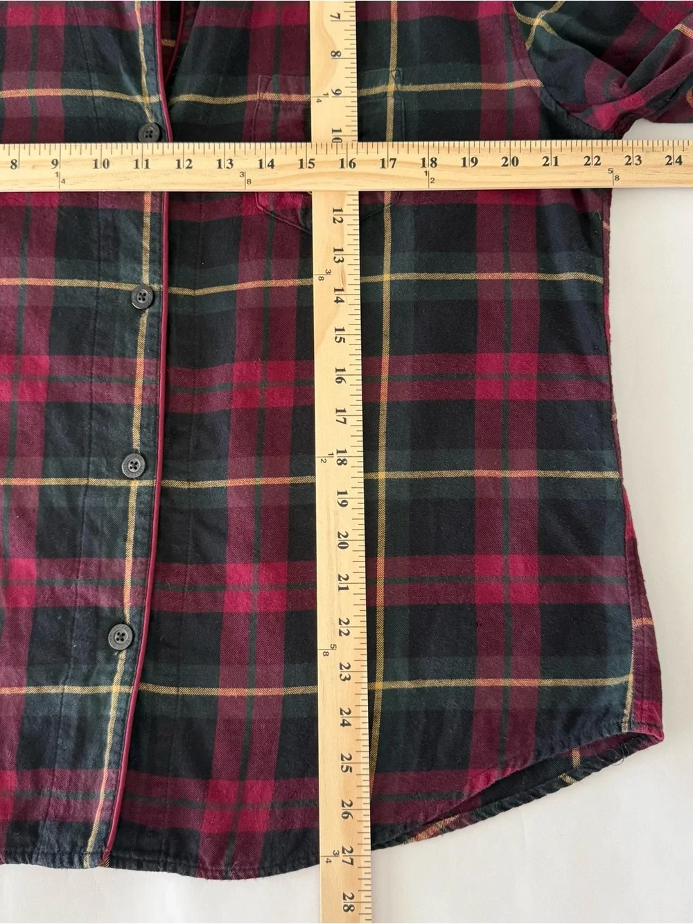 LAUREN Ralph Lauren Tartan Plaid Logo Flannel Leopard Collar Pajama Set Women XL